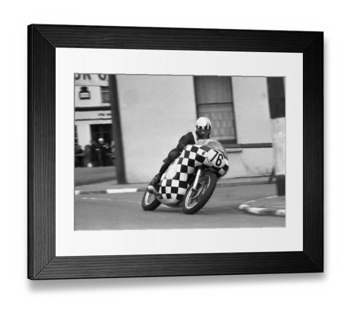 Framed Print : Malcolm McGarrity (Norton) 1963 Junior Manx Grand Prix Framed Print : Malcolm McGarrity (Norton) 1963 Junior Manx Grand Prix