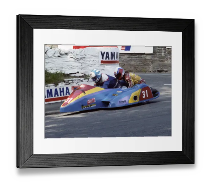 Framed Print : Franco Martinel & Steve Knowles (MSDF Yamaha) 1992 Sidecar TT Framed Print : Franco Martinel & Steve Knowles (MSDF Yamaha) 1992 Sidecar TT