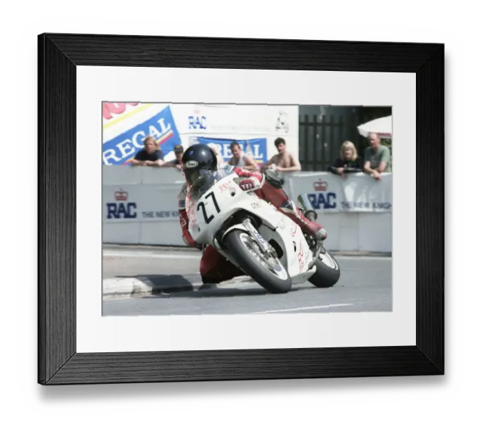 Framed Print : Dave Goodley (Honda) 1992 Formula One TT Framed Print : Dave Goodley (Honda) 1992 Formula One TT