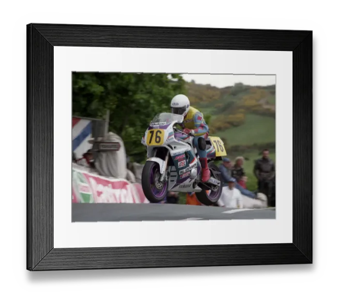 Framed Print : Nathan Spargo (Yamaha) 1994 Supersport TT
