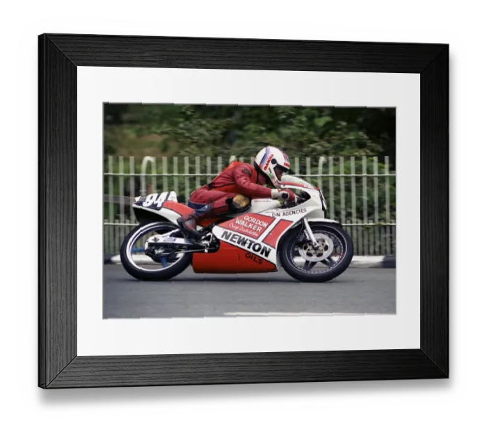 Framed Print : Norman Jamison (Honda) 1990 Ultra Lightweight TT