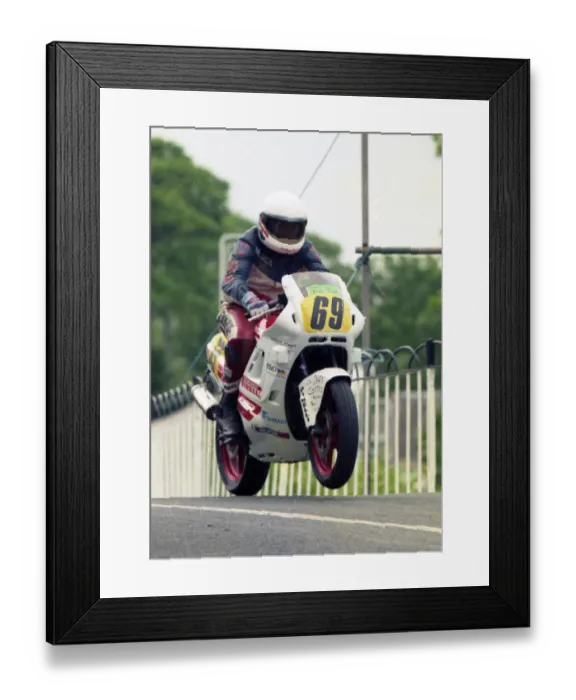 Framed Print : Martin Grein (Yamaha) 1990 Supersport 600 TT
