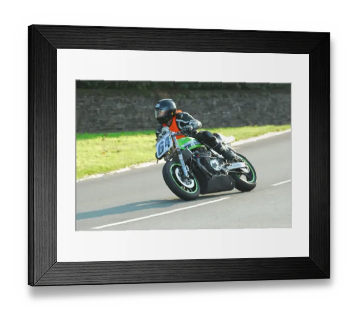 Framed Print : James McKay (Kawasaki) 2013 Formula One Classic TT