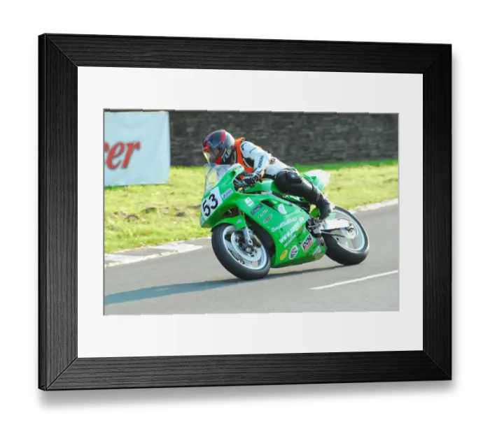 Framed Print : Kenny Hinck (Kawasaki) 2013 Formula One Classic TT Framed Print : Kenny Hinck (Kawasaki) 2013 Formula One Classic TT