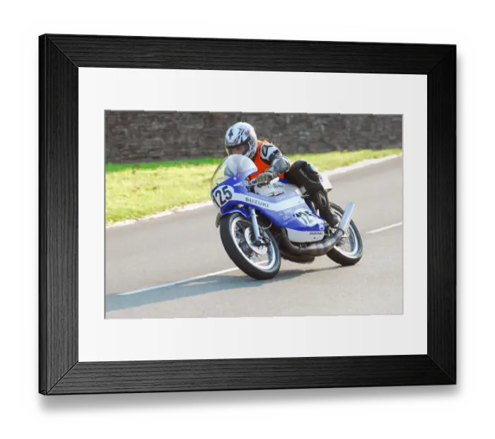 Framed Print : Ronald Van Looy (Suzuki) 2013 Formula Classic TT practice Framed Print : Ronald Van Looy (Suzuki) 2013 Formula Classic TT practice
