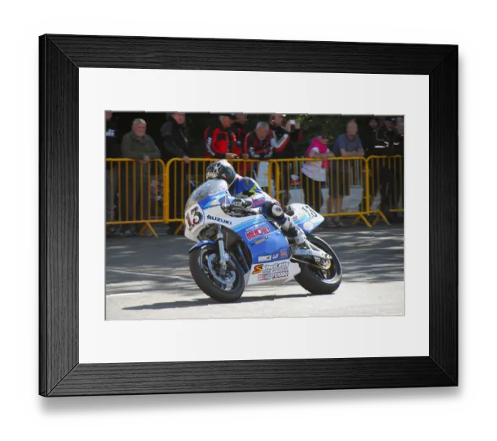 Framed Print : Lee Johnston (Suzuki) 2014 Formula One Classic TT Framed Print : Lee Johnston (Suzuki) 2014 Formula One Classic TT