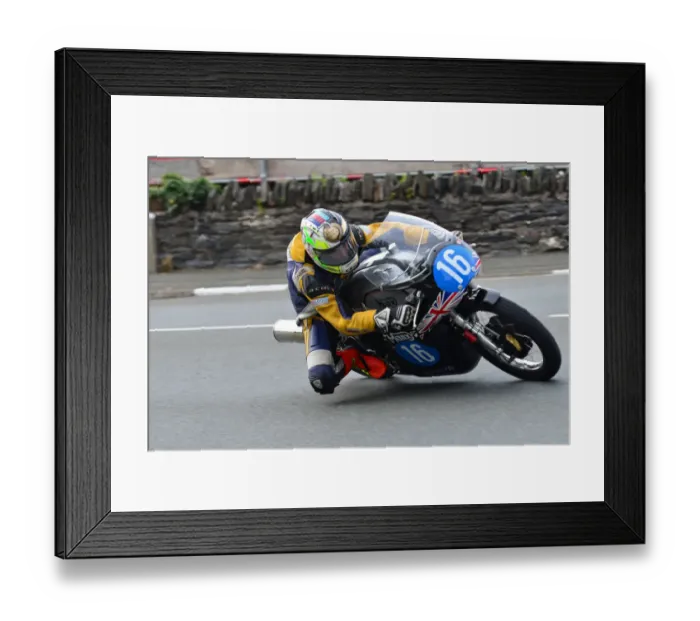 Framed Print : Dan Cooper (Norton) 2013 350 Classic TT