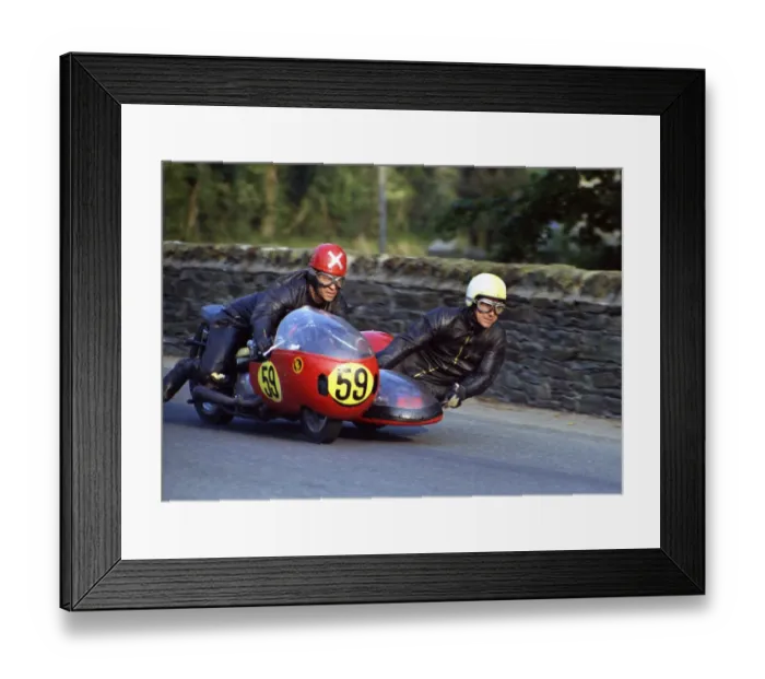 Framed Print : Joe Coxon & W Costelloe (BSA) 1971 750 Sidecar TT Framed Print : Joe Coxon & W Costelloe (BSA) 1971 750 Sidecar TT