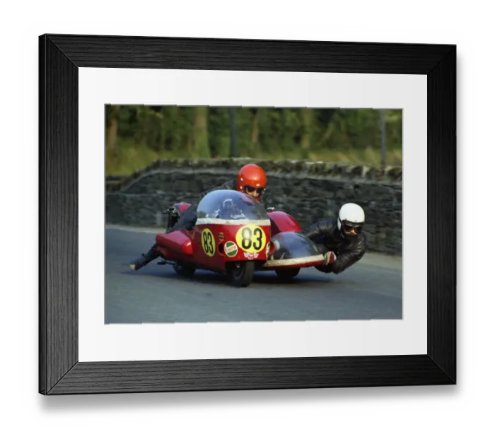 Framed Print : Barry Blakemore & R F Worrall (BSA) 1971 750 Sidecar TT Framed Print : Barry Blakemore & R F Worrall (BSA) 1971 750 Sidecar TT