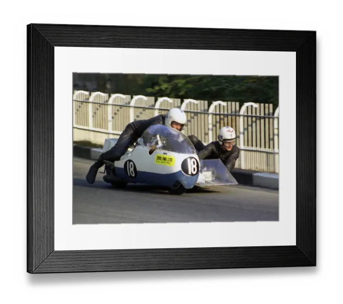 Framed Print : Ernie Leece & John Molyneux (LMS) 1971 500 Sidecar TT Framed Print : Ernie Leece & John Molyneux (LMS) 1971 500 Sidecar TT
