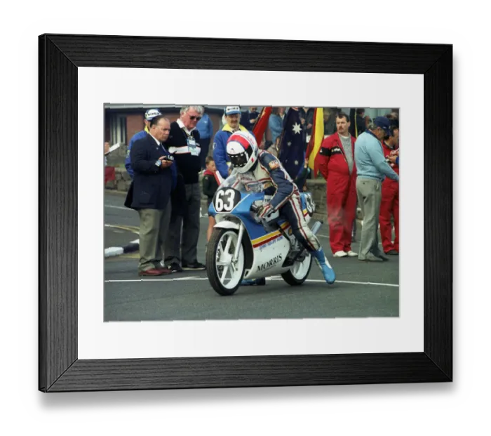 Framed Print : Dennis Trollope (Honda) 1990 Ultra Lightweight TT