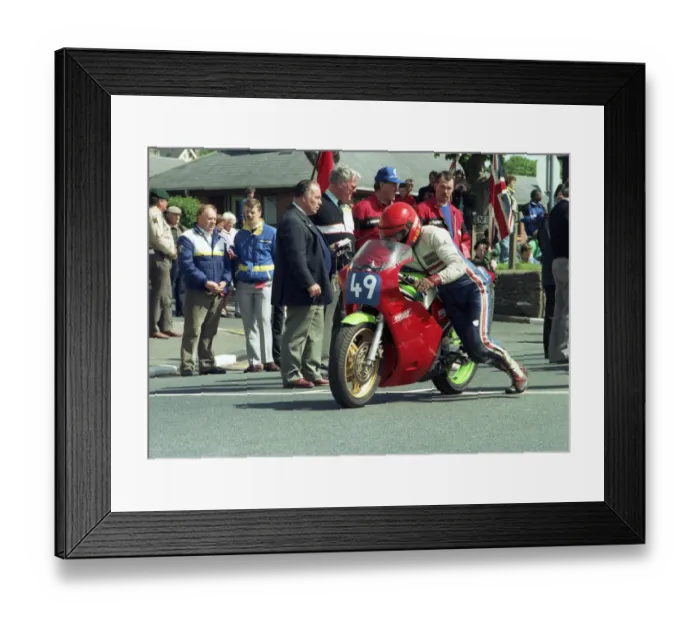 Framed Print : Chris Petty (Kawasaki) 1990 Junior TT Framed Print : Chris Petty (Kawasaki) 1990 Junior TT