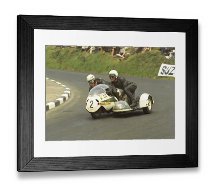Framed Print : Peter Brown & Mick Casey (BSA) 1970 750 Sidecar TT Framed Print : Peter Brown & Mick Casey (BSA) 1970 750 Sidecar TT