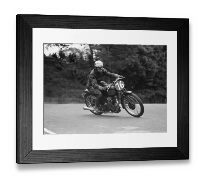 Framed Print : Sven Sorensen (Excelsior) 1949 Lightweight TT practice Framed Print : Sven Sorensen (Excelsior) 1949 Lightweight TT practice