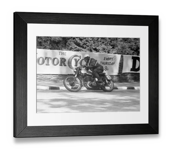 Framed Print : Frank Fletcher (Norton) 1951 Senior Clubman TT Framed Print : Frank Fletcher (Norton) 1951 Senior Clubman TT