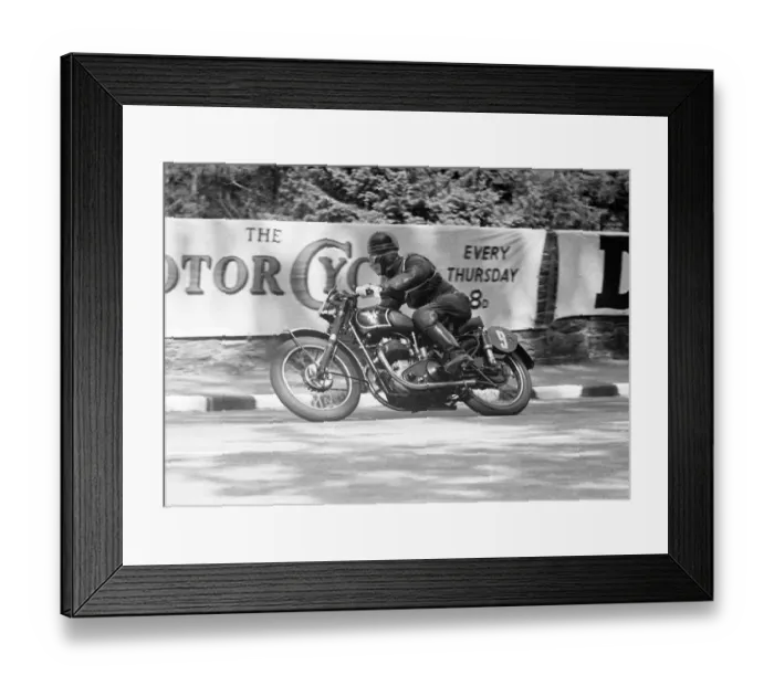 Framed Print : John Duncan (Matchless) 1951 Senior Clubman TT