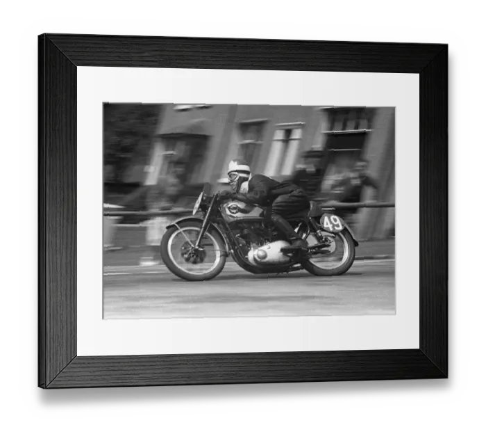 Framed Print : Eddie Dow (BSA) 1953 Senior Clubman TT Framed Print : Eddie Dow (BSA) 1953 Senior Clubman TT