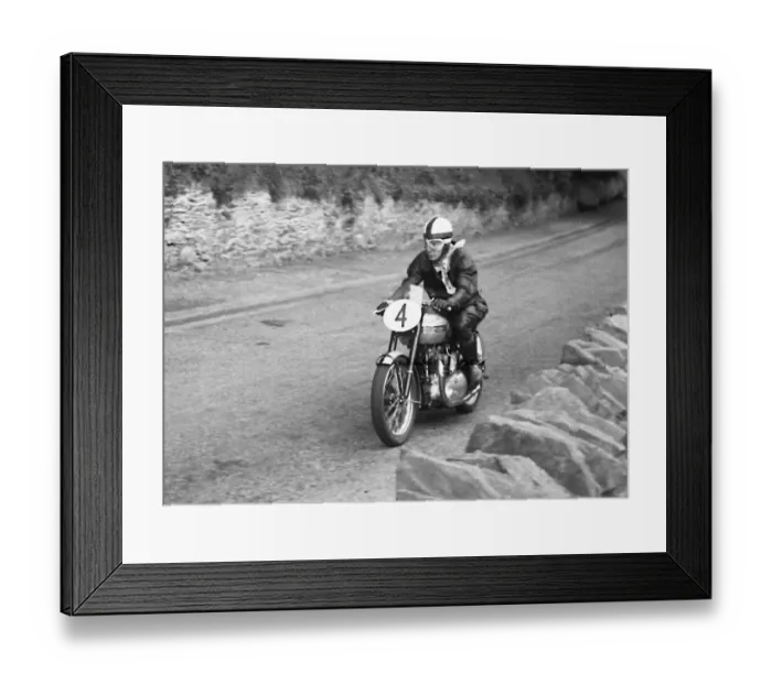 Framed Print : Eric Houseley (Triumph) 1952 Senior Clubman TT Framed Print : Eric Houseley (Triumph) 1952 Senior Clubman TT