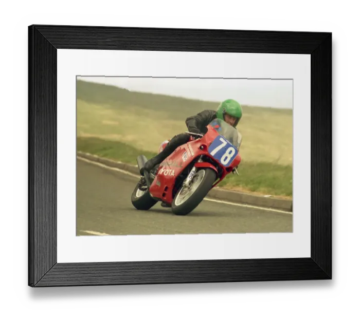 Framed Print : Denis Gallagher (Suzuki) 1988 Production B TT
