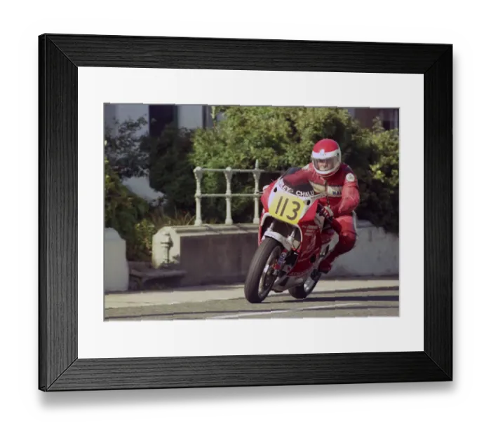 Framed Print : Malcolm Guymer (Yamaha) 1987 Senior Manx Grand Prix