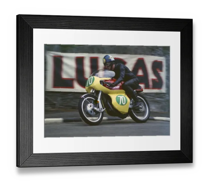 Framed Print : Peter Platt (Greeves) 1970 Lightweight TT practice Framed Print : Peter Platt (Greeves) 1970 Lightweight TT practice