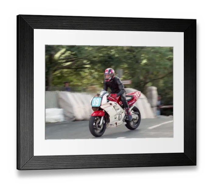 Framed Print : Ian Baker (Honda) 1996 Newcomers Manx Grand Prix Framed Print : Ian Baker (Honda) 1996 Newcomers Manx Grand Prix