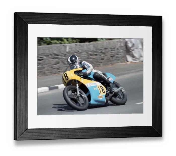 Framed Print : Richard Coates (Yamaha) 1985 Senior TT
