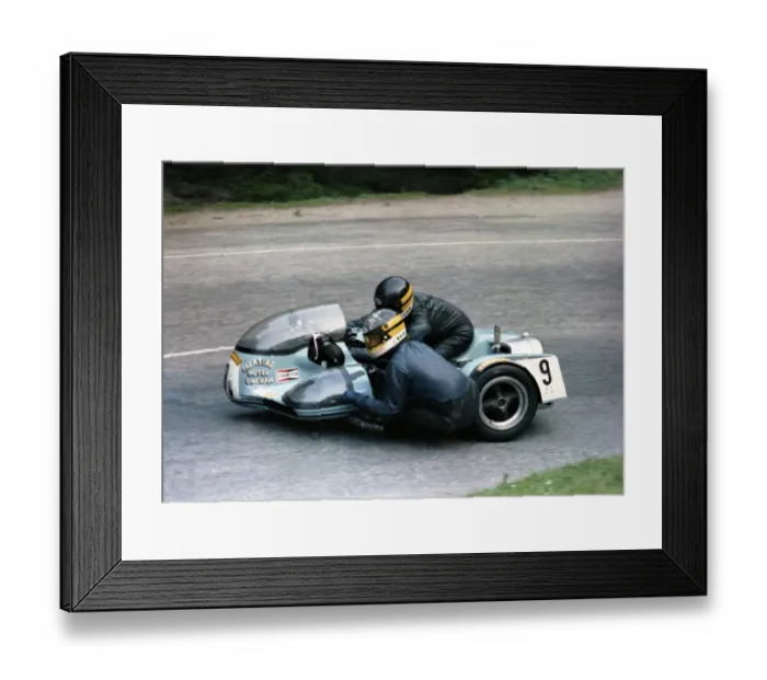 Framed Print : Graham Hilditch & Vince Biggs (WLT Grangeside Yamaha) 1978 Sidecar TT Framed Print : Graham Hilditch & Vince Biggs (WLT Grangeside Yamaha) 1978 Sidecar TT