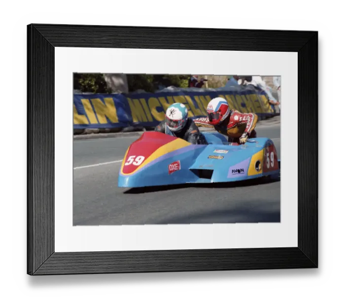 Framed Print : Franco Martinel & Steve Knowles (MSDF Yamaha) 1991 Sidecar TT Framed Print : Franco Martinel & Steve Knowles (MSDF Yamaha) 1991 Sidecar TT
