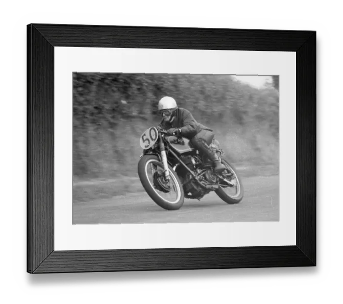 Framed Print : Wally Rawlings (AJS) 1959 Senior Manx Grand Prix Framed Print : Wally Rawlings (AJS) 1959 Senior Manx Grand Prix
