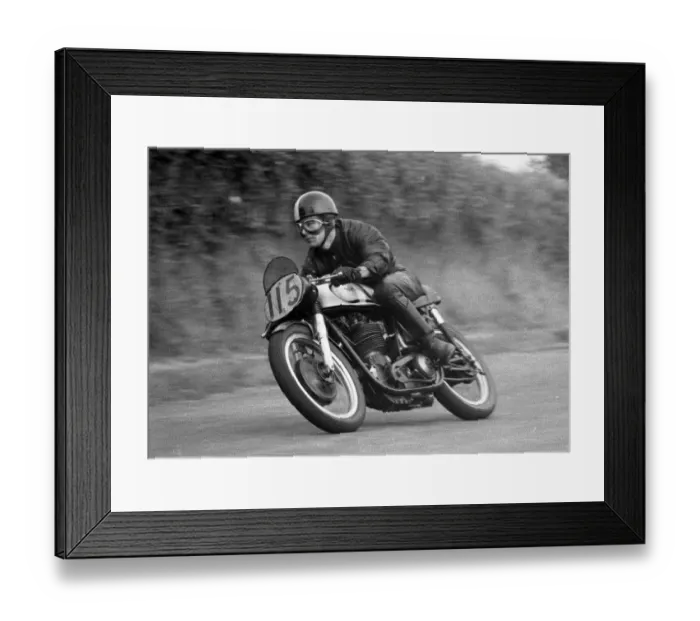 Framed Print : Michael McStay (Norton) 1959 Senior Manx Grand Prix Framed Print : Michael McStay (Norton) 1959 Senior Manx Grand Prix