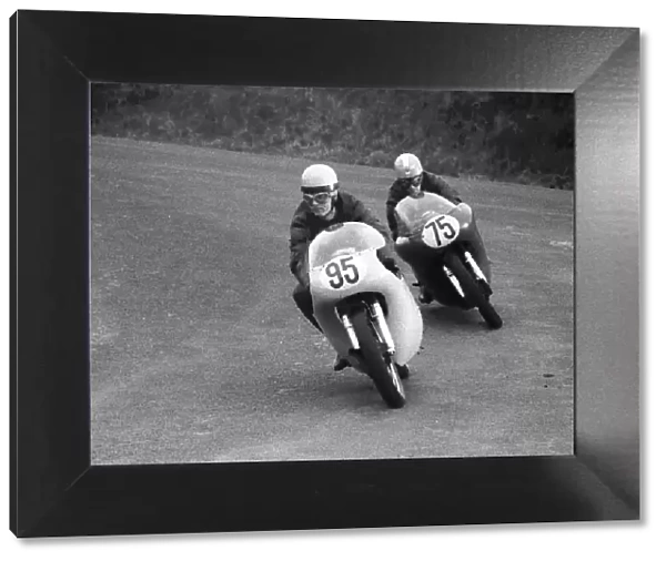 Harold Taylor (Norton) & Pete Elmore (Matchless) 1962 Senior Manx Grand Prix