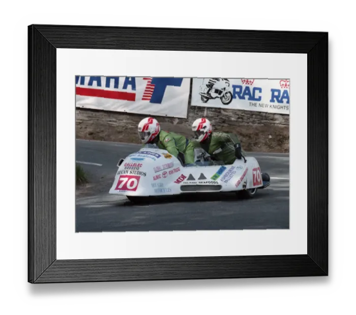 Framed Print : Stephen Galligan & David Galligan (Ireson) 1993 Sidecar TT Framed Print : Stephen Galligan & David Galligan (Ireson) 1993 Sidecar TT