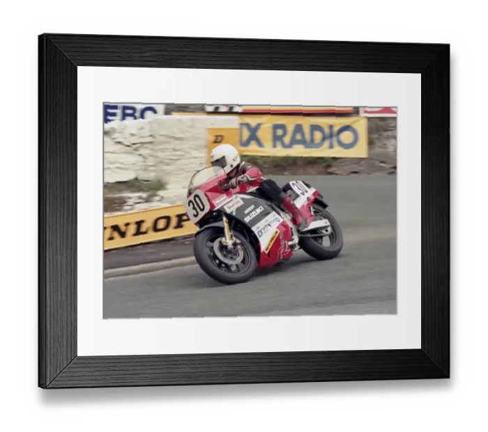 Framed Print : Brian Morrison (Suzuki) 1987 Formula One TT