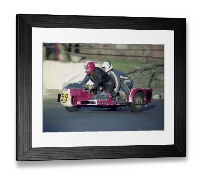 Framed Print : Ian McDonald & Andre Witherington (Weslake) 1976 1000 Sidecar TT Framed Print : Ian McDonald & Andre Witherington (Weslake) 1976 1000 Sidecar TT
