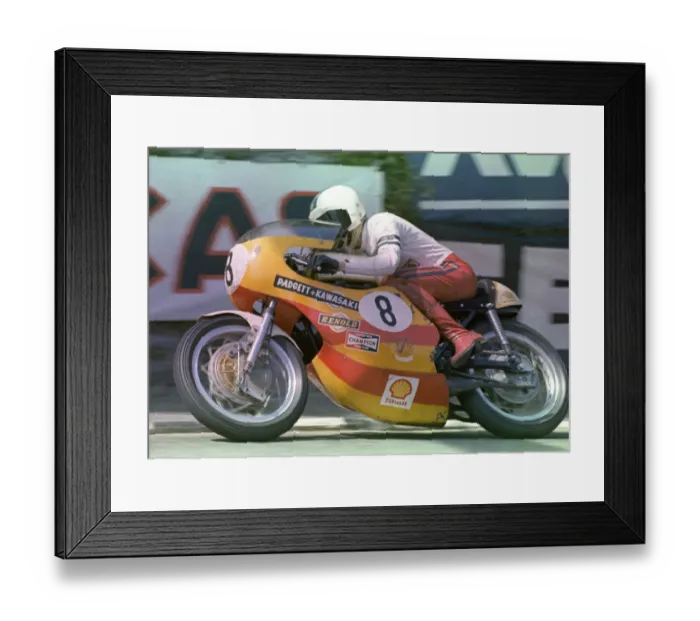 Framed Print : Clive Brown (Padgett Kawasaki) 1973 Formula 750 TT Framed Print : Clive Brown (Padgett Kawasaki) 1973 Formula 750 TT