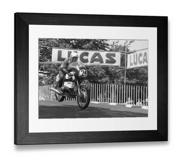 Framed Print : Hans Otto Butenuth (BMW) 1974 Production TT