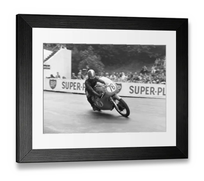Framed Print : Freddie Fisher (Norton) 1962 Senior Manx Grand Prix Framed Print : Freddie Fisher (Norton) 1962 Senior Manx Grand Prix
