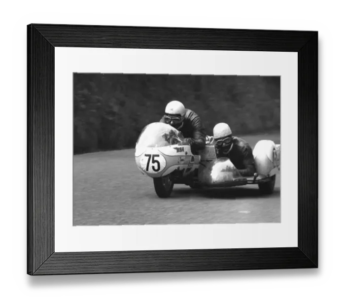 Framed Print : Mick Whitton & Nick Haslam (Rumble BSA) 1970 Sidecar TT Framed Print : Mick Whitton & Nick Haslam (Rumble BSA) 1970 Sidecar TT