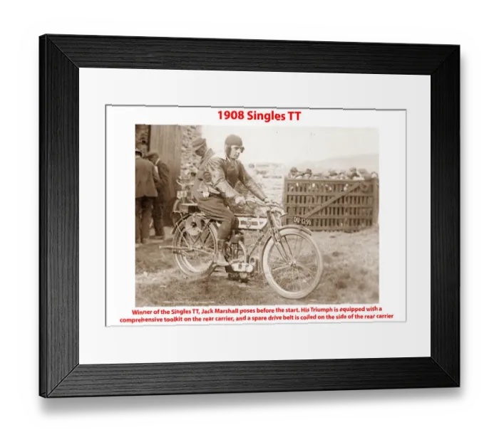 Framed Print : 1908 Singles TT Framed Print : 1908 Singles TT