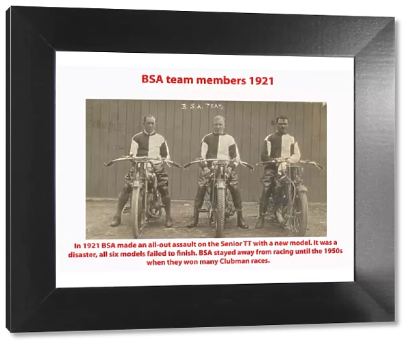 BSA team members 1921