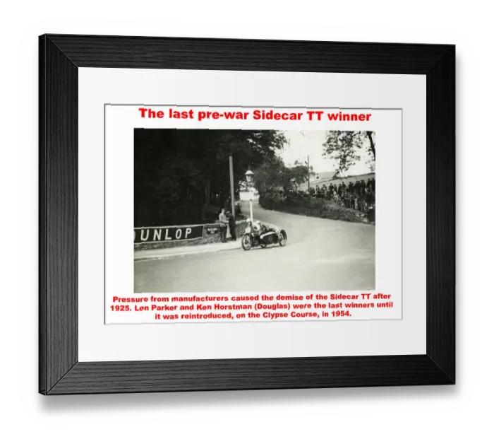 Framed Print : Exhibition Images, EX 1925 Len Parker TT 001 Framed Print : Exhibition Images, EX 1925 Len Parker TT 001