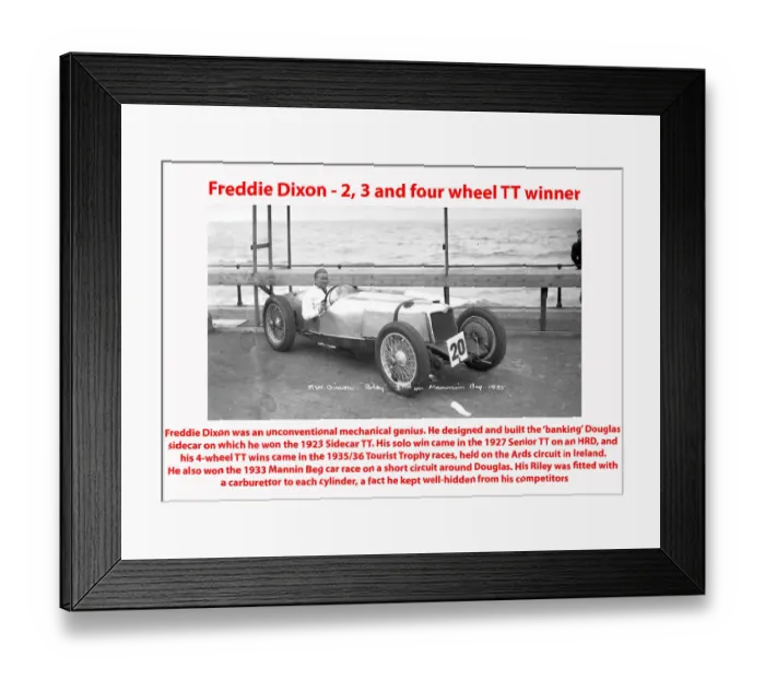 Framed Print : Freddie Dixon - 2, 3 and four-wheel TT winner Framed Print : Freddie Dixon - 2, 3 and four-wheel TT winner
