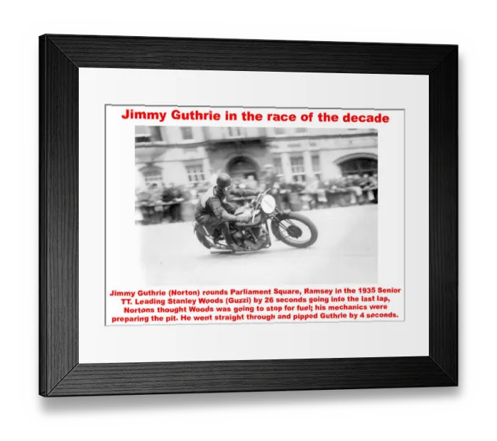 Framed Print : Jimmy Guthrie in the race of the decade Framed Print : Jimmy Guthrie in the race of the decade