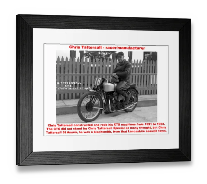 Framed Print : Chris Tattersall - racer / manufacturer Framed Print : Chris Tattersall - racer / manufacturer