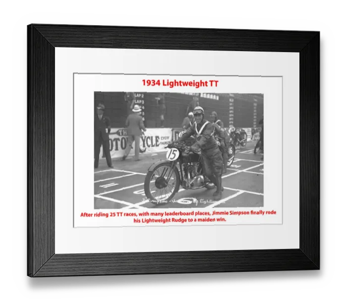 Framed Print : 1934 Lightweight TT Framed Print : 1934 Lightweight TT