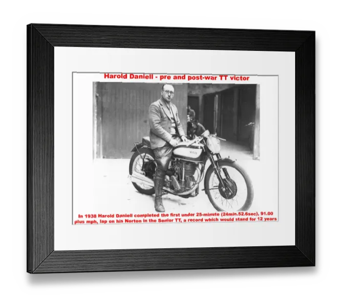 Framed Print : Harold Daniell - pre and post-war TT victor Framed Print : Harold Daniell - pre and post-war TT victor