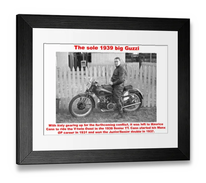 Framed Print : The sole 1939 big Guzzi Framed Print : The sole 1939 big Guzzi