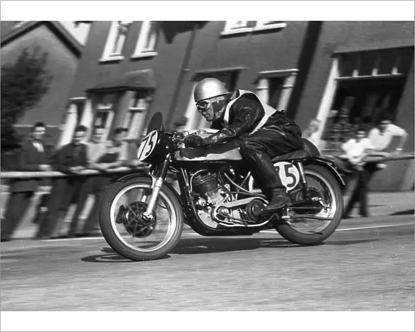 Peter Darvill (PJD Vincent) 1958 Junior Manx Grand Prix