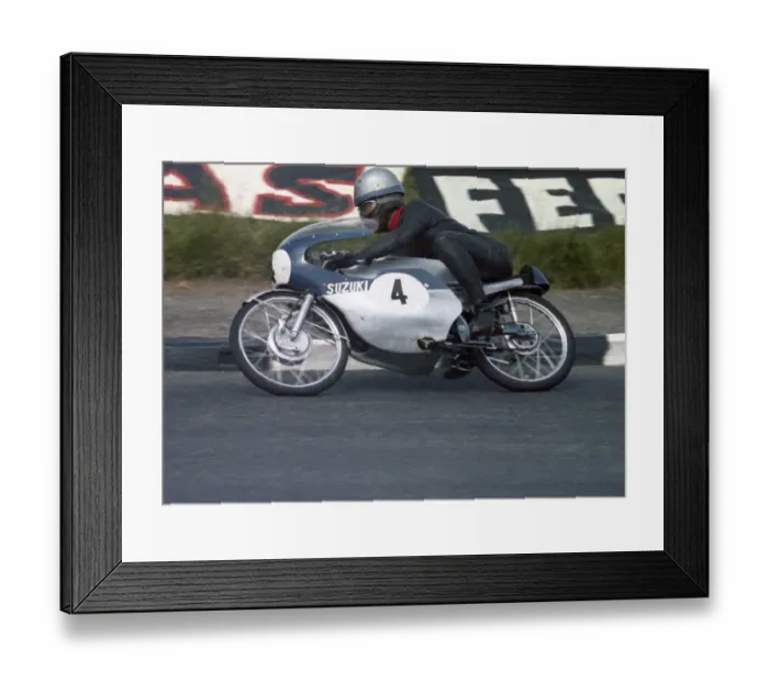 Framed Print : Yoshimi Katayama (Suzuki) 1967 50cc TT Framed Print : Yoshimi Katayama (Suzuki) 1967 50cc TT